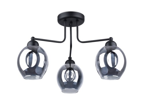 LAMPAMI - żyrandol do salonu, lampa sufitowa srebrna, żyrandol nowoczesny, lampa do sypialni