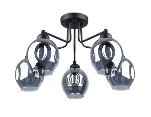 LAMPAMI - żyrandol do salonu, lampa sufitowa srebrna, żyrandol nowoczesny, lampa do sypialni