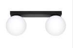 Lampa sufitowa podwójna czarna klosze białe kule 2xG9 plafon YOLI 2 