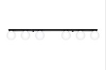 Czarna lampa sufitowa listwa klosze białe kule 6xG9 plafon YOLI 6 
