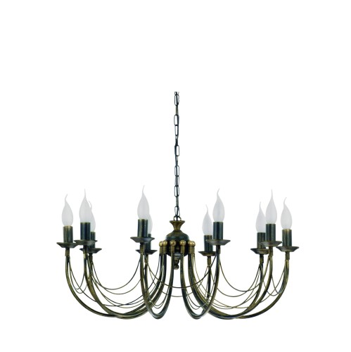 LAMPAMI - złota lampa do salonu, lampa wisząca do nowoczesnego salonu, żyrandol do salonu, żyrandol świecznikowy