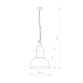 LAMPAMI - żyrandol industrialny szkic