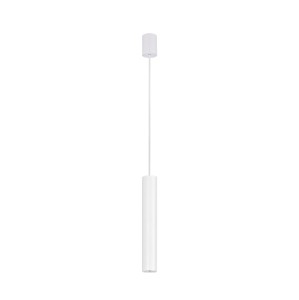 Lampa tuba sufitowa wisząca biała EYE L