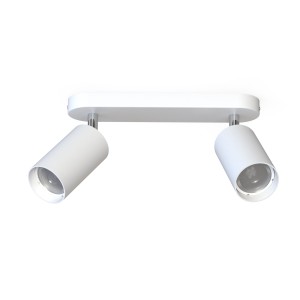 Lampa sufitowa biała podwójna regulowana tuba EYE SPOT 