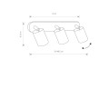 LAMPAMI - lampa sufitowa tuby regulowane szkic