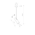 LAMPAMI - lampa sufitowa tuba szkic