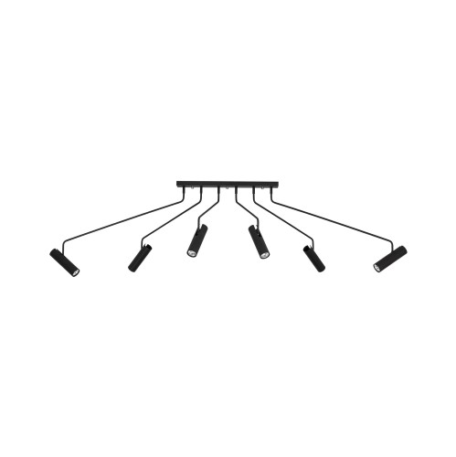 LAMPAMI - lampa sufitowa, nowoczesny żyrandol do salonu, czarna lampa sufitowa