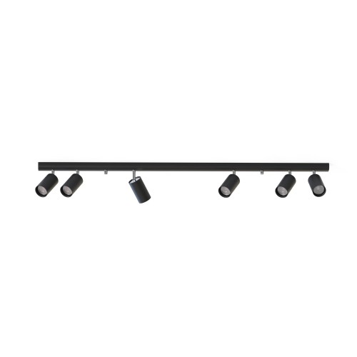 LAMPAMI - lampa sufitowa czarna listwa, nowoczesna lampa do salonu, lampa sufitowa listwa czarna