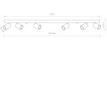LAMPAMI - lampa sufitowa czarna listwa szkic