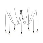 Nowoczesna lampa wisząca czarna typu pająk 7xE27 SPIDER