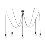 Nowoczesna lampa wisząca czarna typu pająk 5xE27 SPIDER