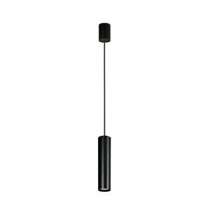 Lampa tuba sufitowa wisząca czarna EYE M