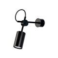 LAMPAMI - lampa ścienna regulowana, kinkiet do salonu, kinkiet nowoczesny czarny, czarny kinkiet