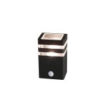  Lampa na elewację z czujnikiem ruchu, lampa zewnętrzna czarna IP54 RIO SENSOR