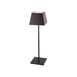 Wolnostojąca lampa stołowa tarasowa IP54 czarna MAHE LED 