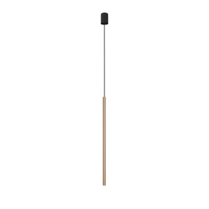 Złota lampa wisząca tuba sufitowa 205 cm 1xG9 lity mosiądz LASER 750