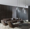 LAMPAMI - lampa sufitowa kula, lampa wisząca kula szklana, elegancka lampa wisząca, żyrandol do salonu