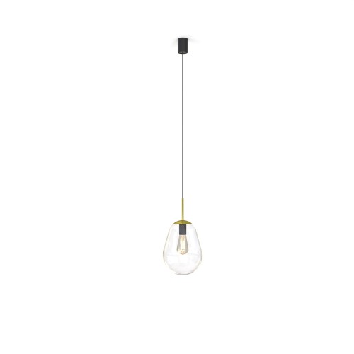 LAMPAMI - lampa sufitowa kula, lampa wisząca kula przezroczysta, elegancka lampa wisząca, żyrandol do salonu