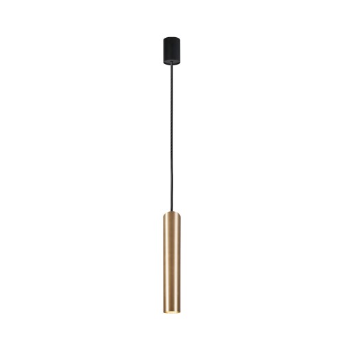 LAMPAMI - lampa sufitowa nowoczesna, lampa do salonu, lampa do sypialni, tuba wisząca złota