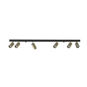 Lampa sufitowa złota listwa lity mosiądz 6xGU10 EYE SPOT 