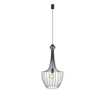 Czarna lampa sufitowa wisząca nowoczesna 126 cm LUKSOR S