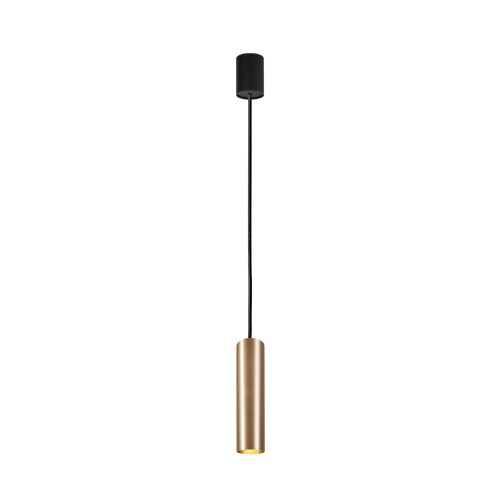 LAMPAMI - złota tuba wisząca, lampa wisząca tuba złota, złota lampa wisząca, lampa nad stół