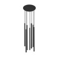 LAMPAMI - tuby sufitowe czarne, lampa sufitowa, lampa nad stół, czarna lampa tuby wiszące