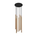 Złota lampa wisząca tuby sufitowe 130 cm lity mosiądz LASER 490