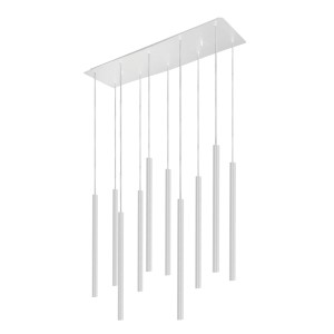 Lampa wisząca tuby sufitowe białe 130 cm 10xG9 LASER 490