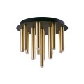 LAMPAMI - lampa do salonu, lampa sufitowa tuby złote, żyrandol nowoczesny