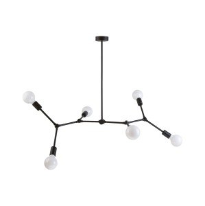 Czarna lampa loftowa 6xE27 TWIG