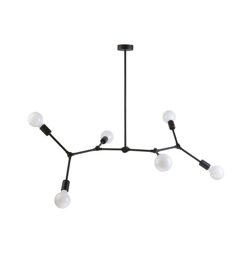 LAMPAMI - lampa sufitowa nowoczesna, czarna lampa do salonu, nowoczesna lampa sufitowa do salonu