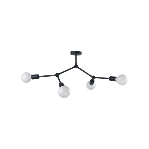 LAMPAMI - lampa sufitowa nowoczesna, czarna lampa do salonu, nowoczesna lampa sufitowa do salonu