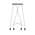 Czarna lampa nad stół do jadalni 130 cm 4xGU10 IMBRIA 