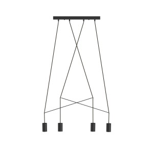 Czarna lampa nad stół do jadalni 130 cm 4xGU10 IMBRIA 