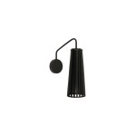  Lampa na ścianę drewno, kinkiet czarny DOVER 