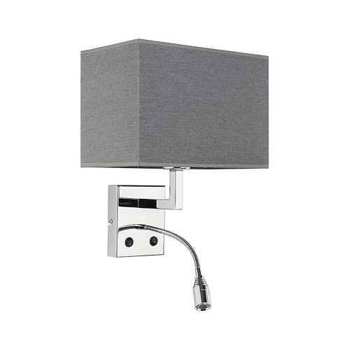 LAMPAMI - szara lampa ścienna, nowoczesna lampa do salonu kinkiet hotelowy