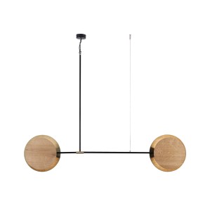 Drewniana lampa sufitowa wisząca 2xE27 MINIMAL