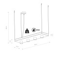 LAMPAMI - lampa czarna wisząca do kuchni szkic