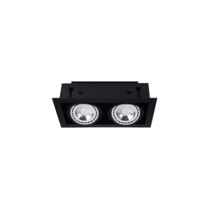 Oprawa sufitowa czarna podwójna prostokątna DOWNLIGHT ES111