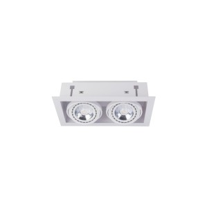 Oprawa sufitowa biała podwójna prostokątna DOWNLIGHT ES111
