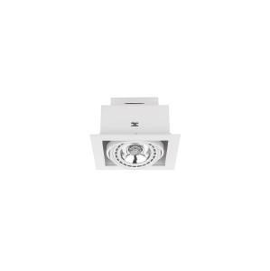Oprawa sufitowa biała pojedyncza kwadratowa DOWNLIGHT ES111