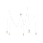  Nowoczesna lampa wisząca biała typu pająk 5xE27 SPIDER 