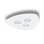 Biała lampa sufitowa nowoczesna 3xGX53 ORGANIC 