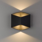  Lampa na elewację, lampa zewnętrzna czarna IP54 3000K TRIANGLES LED 