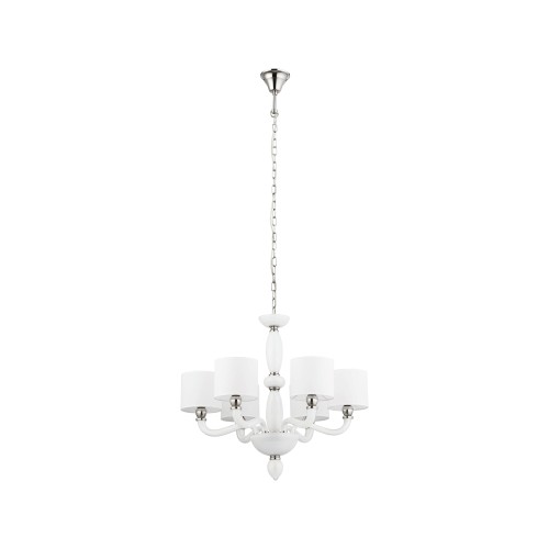 LAMPAMI - lampa sufitowa srebrna, lampa wisząca srebrna, srebrna lampa wisząca, żyrandol do salonu