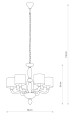 LAMPAMI - lampa sufitowa srebrna szkic