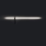 Minimalistyczny kinkiet ledowy czarny 110 cm z włącznikiem 3000K IMPULSE LED L