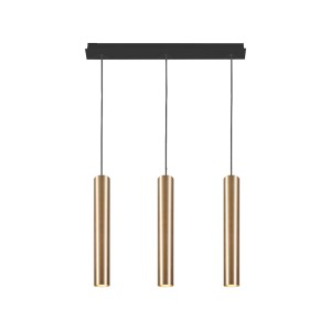 Lampa wisząca tuby sufitowe złote lity mosiądz 130 cm EYE