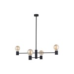 Żyrandol loftowy czarny 4xE27 RADIUS 